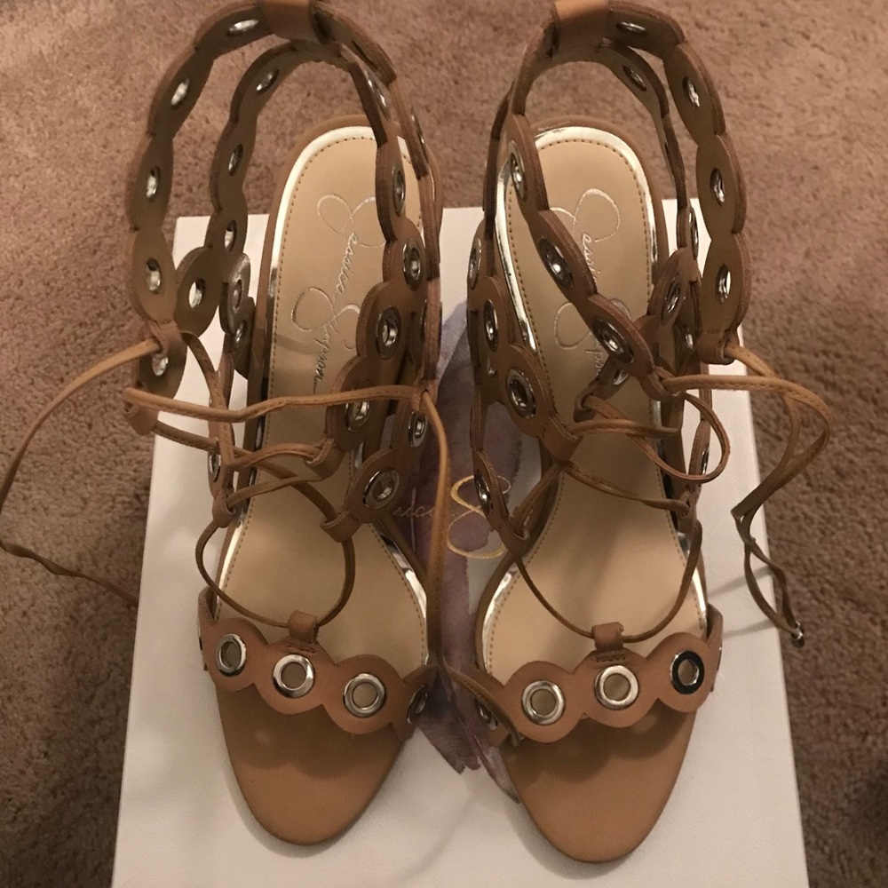 Jessica Simpson Kariss High Heel Laceup Sandals 9